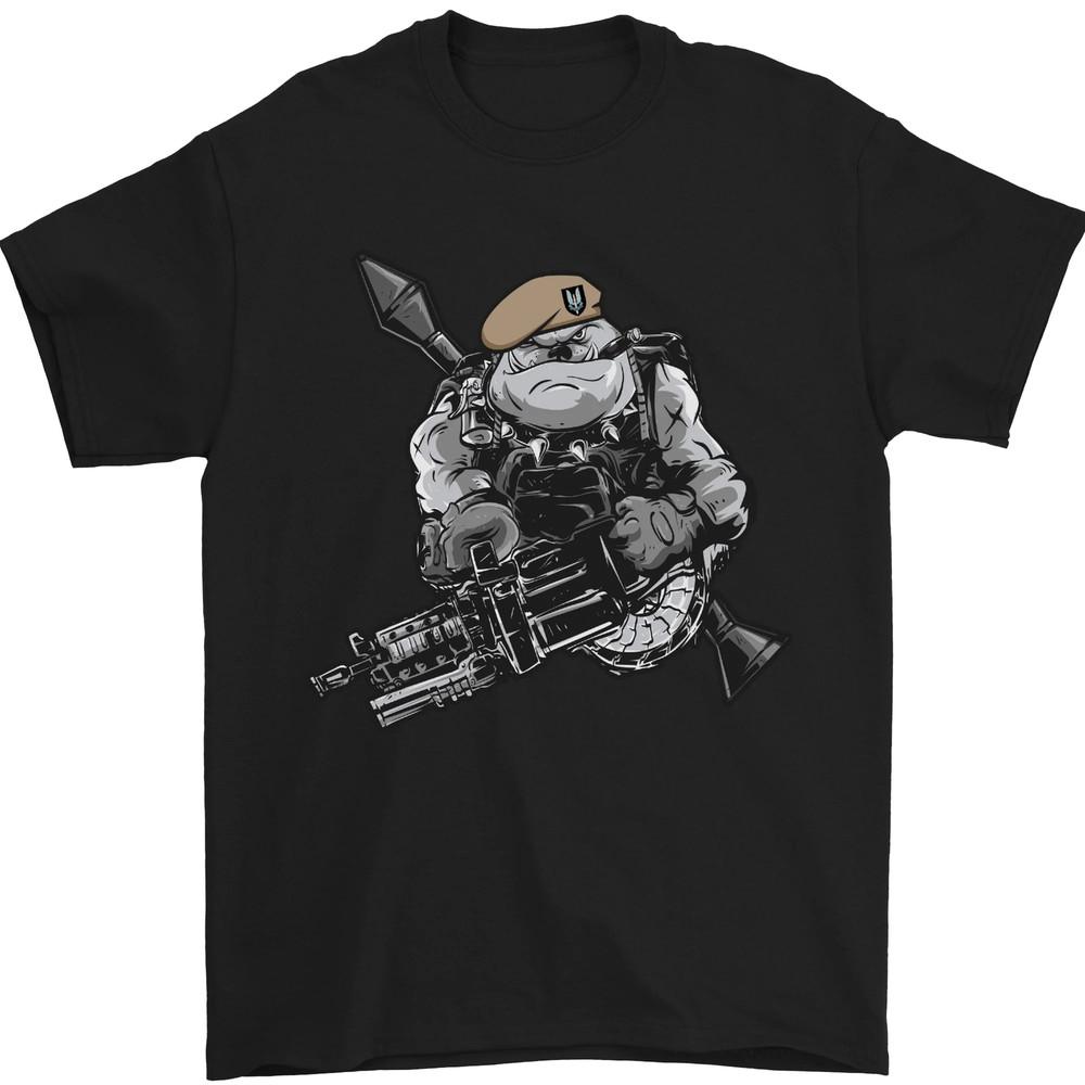 Мужская футболка SAS Bulldog Британские спецназовцы 100% хлопок Унисекс