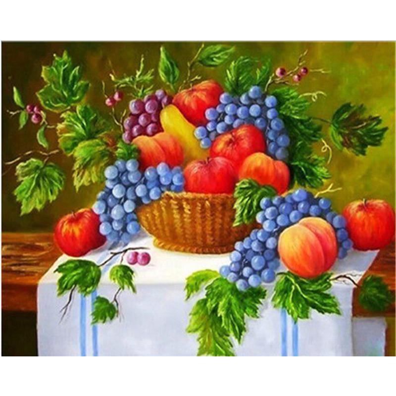 5D DIY Алмазная картина Фрукты и вино Алмазная мозаика Алмазная вышивка Полный набор Наборы для вышивки крестом Домашний декор Подарки