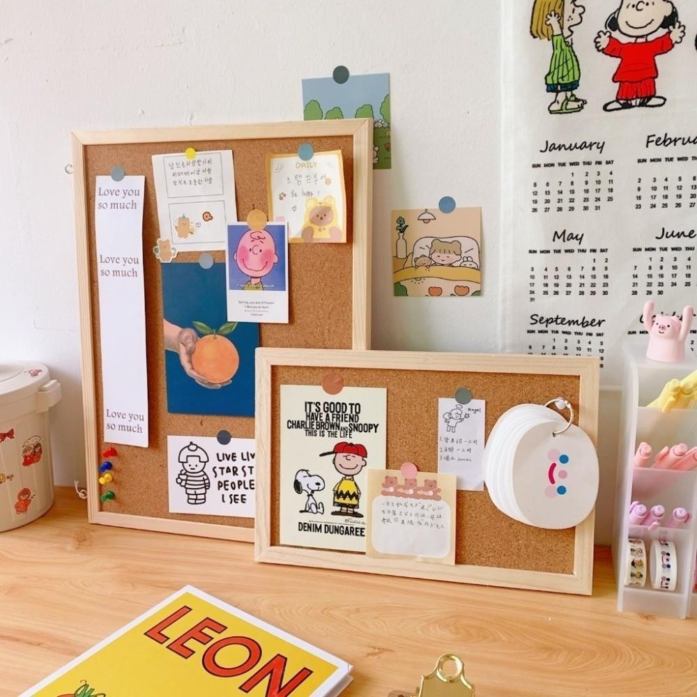 DIY Cork Board Wood Photo Background Pictures Wall Plate Letter Message Boards