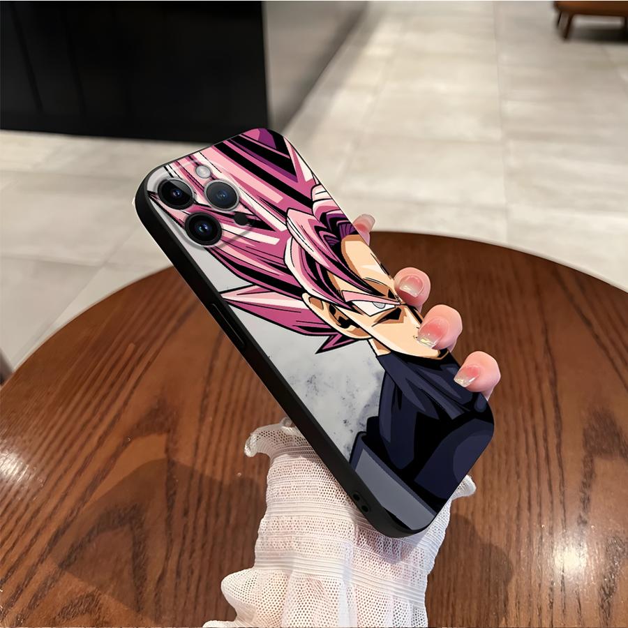 Черный Мягкий Чехол для Телефона для iPhone 7 8 XS Max 13 12 11 17 Pro Max 17Air 15 16 14 Plus XR Dragon Ball Goku Крутой