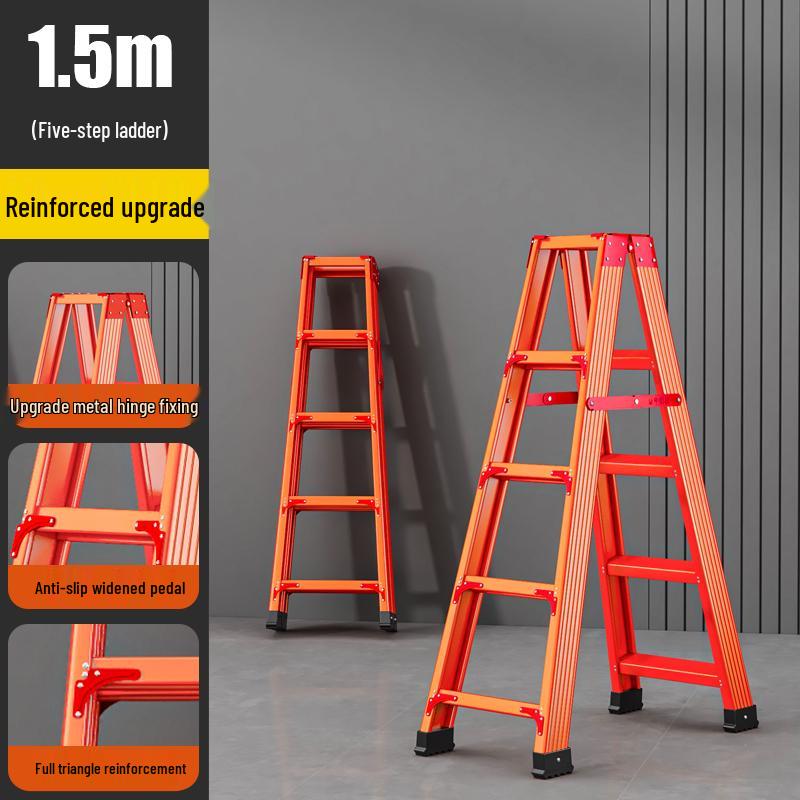 Aluminum Alloy Thickened Folding Ladder for Household and High-Altitude Use