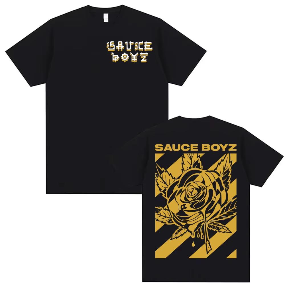Rapper Eladio Carrion Sauce Boyz Album Print T Shirts Men Women pure Cotton T Shirt Streetwear summer Fashion Vintage Gothic Top