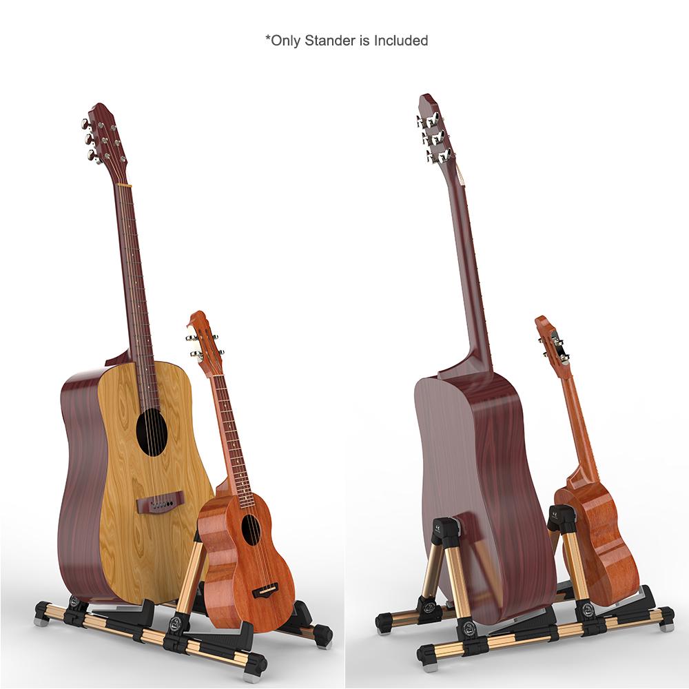 Double Guitar Stand A-frame Folding Adjustable Holder Bracket Support Aluminum Alloy Universal for