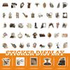 100Pcs/Set Retro Renaissance Art Q-1 Mini Stickers DIY Fashion Decals Stickers