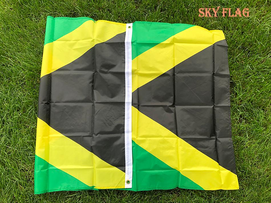 SKY FLAG Флаг Ямайки Национальный флаг 90X150см Для подвешивания Полиэстер Jam JM Флаг Ямайки Украшение для дома