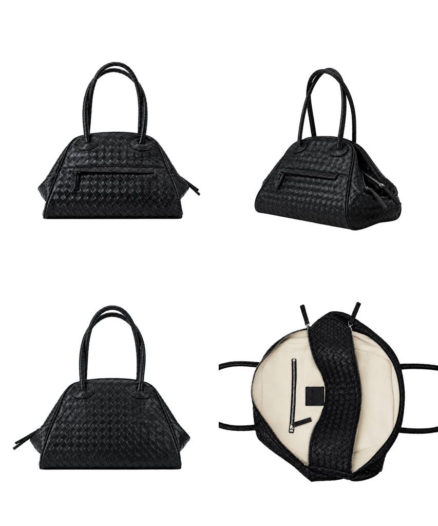 CHRISTINE PROJECT Two Zipper Bag Weaving Original(Black Pepper)