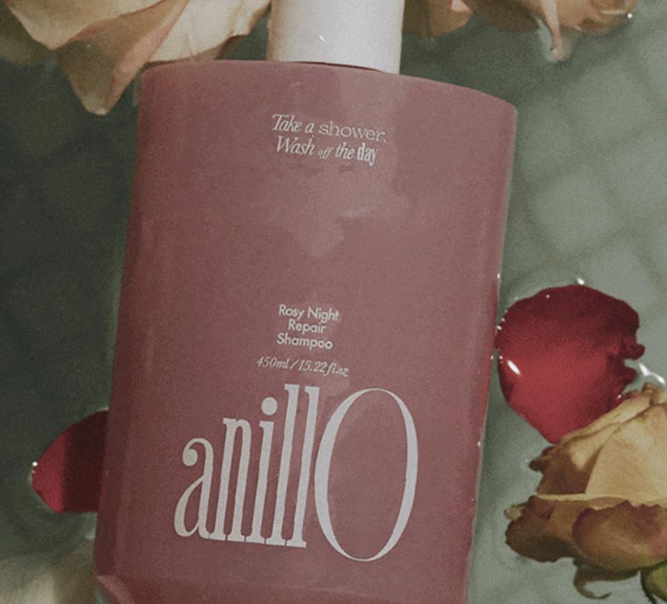 ANILLO Rosy Night Repair Shampoo Nourishing Smooth 450ml Hair Care Damaged Strands