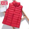 FASHION2024 Зимняя распродажа Легкий пуховый жилет с воротником-стойкой Жилет короткий, большого размера, облегающий жилет Пуховик женский жилет Одежда