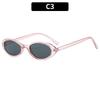 New Small Frame Sunscreen Glasses  Oval Women'S Sunglasses Uv400 Retro Color Glasses Outdoor Sports Cycling Sunglasses