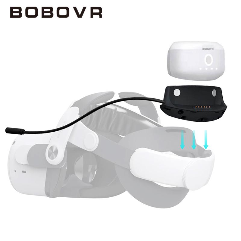 BOBOVR Комплект обновления док-станции с аккумулятором BD1 на 5200 мАч для преобразования обычного ремешка M1/M2 Plus в версию с аккумулятором. Добавление 3 часов воспроизведения.