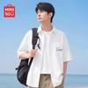 MINISO Мужская летняя свободная водоотталкивающая рубашка с коротким рукавом