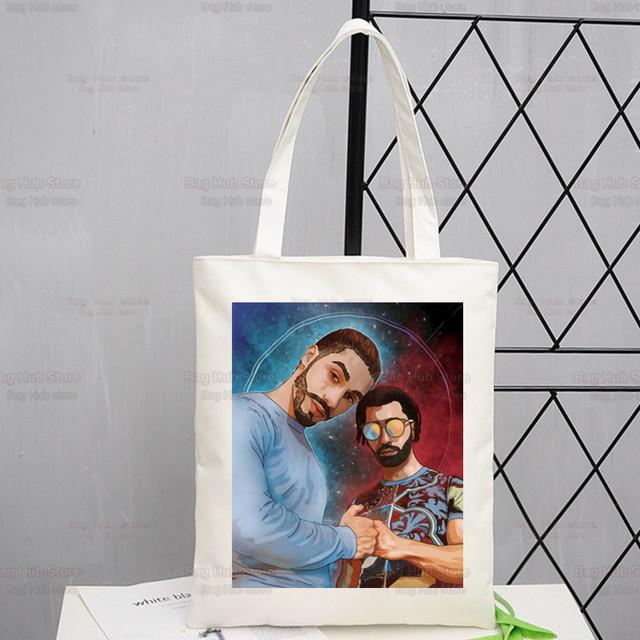 Новое поступление, холщовая сумка PNL Rapper Le Monde Chico, сумки-тоут с принтом QLF Freres Singer, сумки для покупок для девочек, повседневная упаковка