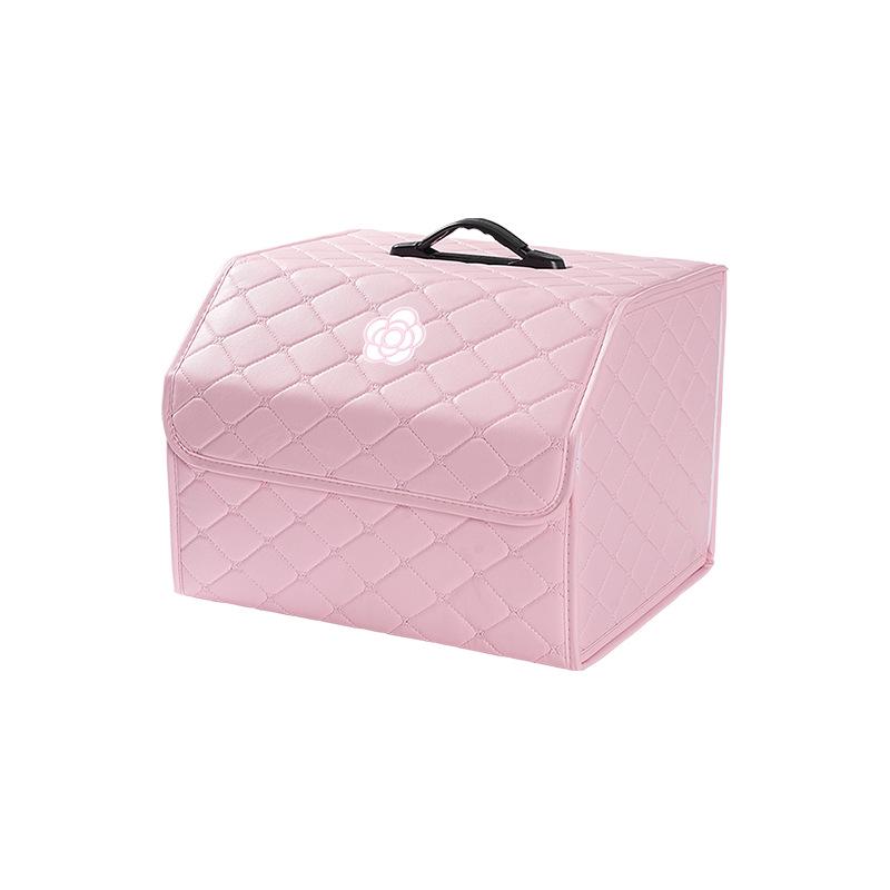 Розовый складной органайзер для багажника автомобиля - Многофункциональный ящик для хранения автоаксессуаров