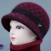 Warm Velvet-Lined Wool Hat for Older Women: Knitted Duckbill Design