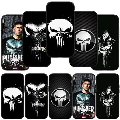 Для iPhone 16 15 X XR Samsung Galaxy S24 S23 Plus Xiaomi Redmi Note 13 12 11 Pro Max 9 10 14 OPPO Huawei Чехол Marvel Punishers Skull Phone Case
