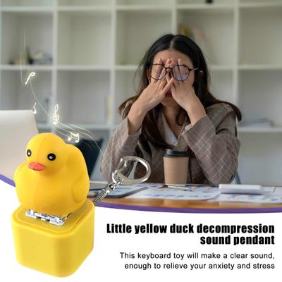 1/2/3 шт. брелок в виде утиных колпачков, игрушка-фиджет, звучащая подвеска, средство от стресса, утиная клавиатура, игрушка-фиджет, брелок