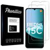 Закаленное стекло - PHONILLICO - Xiaomi Redmi 15C 4G - Набор из 2 штук - Устойчивое к царапинам - Прозрачное