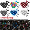 20Pcs Lug Nut Covers Tire Wheel Hub Rim Center Screw Plastic Cap Lug Nut Cover Bolt Caps Dust Proof Exterior Accessories