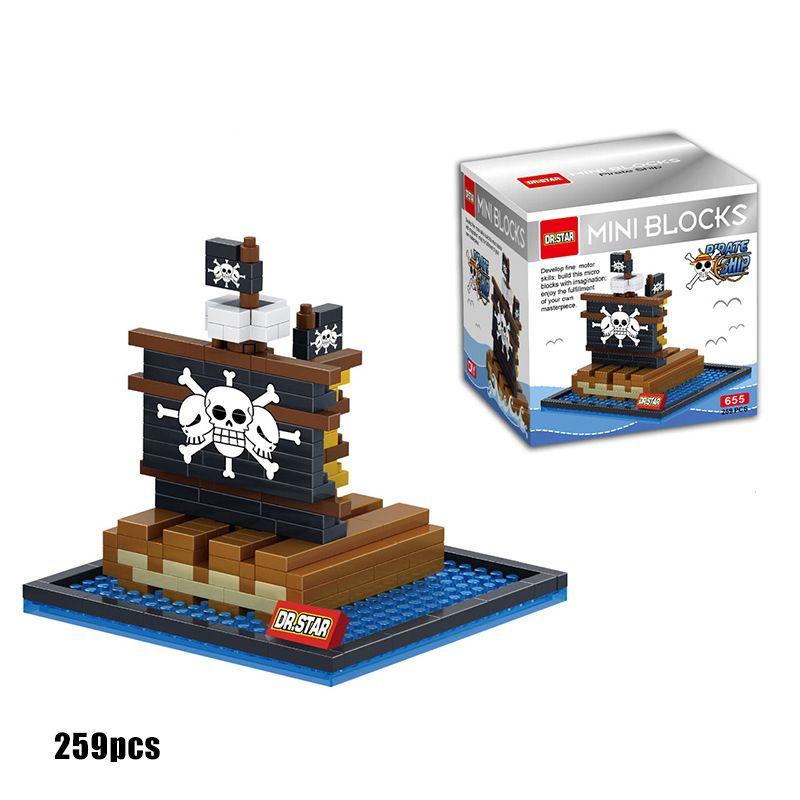 One Piece Пиратский корабль Конструктор Игрушка Коллекция мини-фигурок Подарок для детей