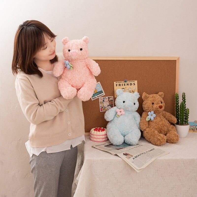 1pc 40cm Adorable Cartoon Teddy Bear Plush Toys Stuffed Soft Animals Dressing Up Doll For Girls Kids Room Decor Birthday Gifts