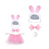 3 шт. Милый костюм кролика Милые аксессуары с кроличьими ушками Косплей для повседневной носки Маленькие собаки Реквизит для фото Хэллоуинский фестиваль