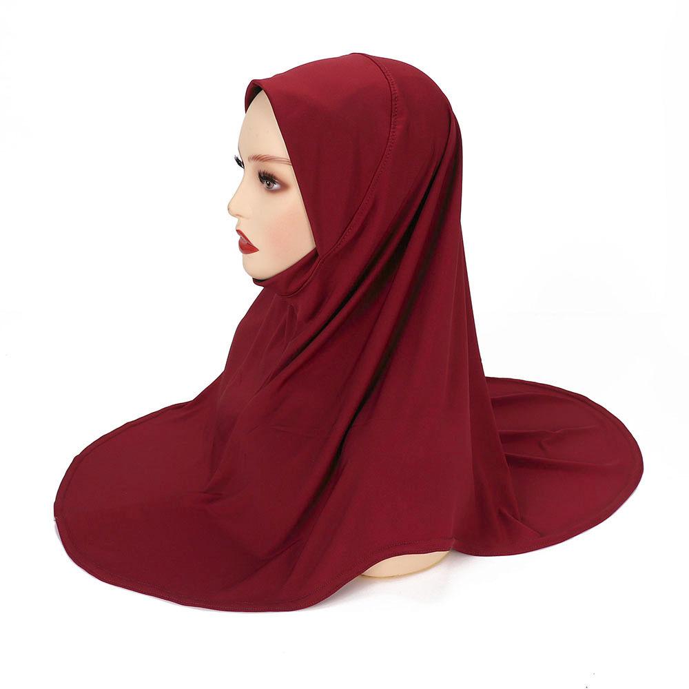 Women's Hijab, Arabian Hijab, Double Round Edge Hijab, Bottom Cap, High Elastic Scarf