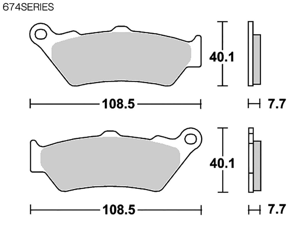 KITACO SBS Brake Pad 674HF Ceramic XR650 Aprilia Bimota BMW Ducati Husqvarna KTM Moto Morini Moto Guzzi 777-0674000