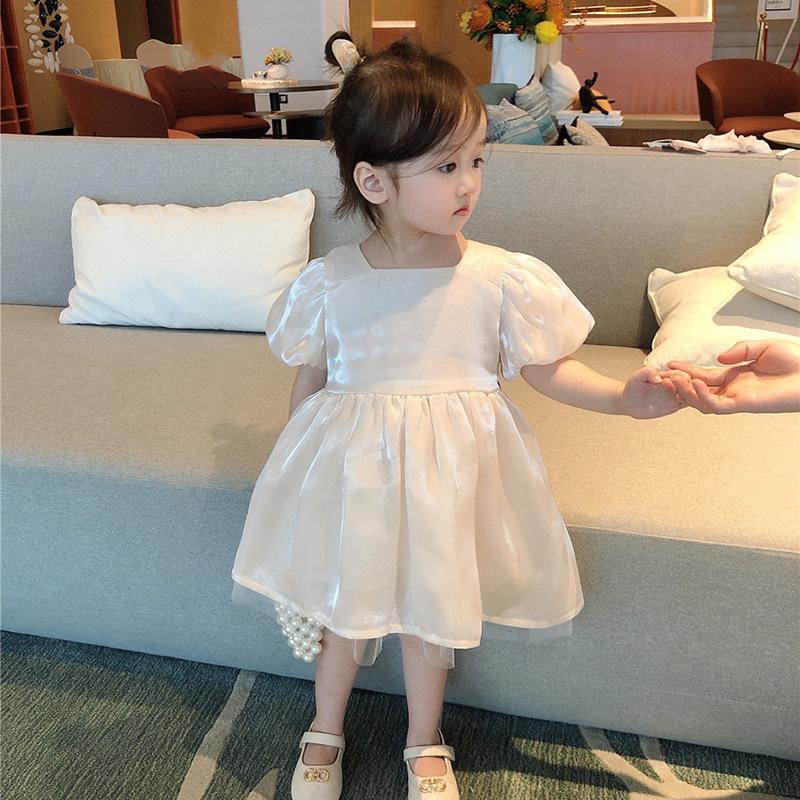 Платье для девочек, новое детское белое французское платье, платье принцессы для малышей