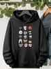 Unisex Fall Autumn Trendy Graphic Hoodie Hooded Sweatshirt Print Casual Top for Daily Wear And Weekend Travel