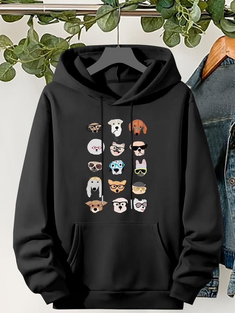 Unisex Fall Autumn Trendy Graphic Hoodie Hooded Sweatshirt Print Casual Top for Daily Wear And Weekend Travel