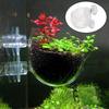 Aquarium Decorations Plant Cup Pot Acrylic Aquatic Plant Cup with Suction Holder Planting Cylinder Cup Aquarium Accessories