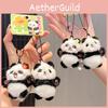 Design Panda Flowers Cute Animal Plush Pendant Keychain For Gift And Accessories