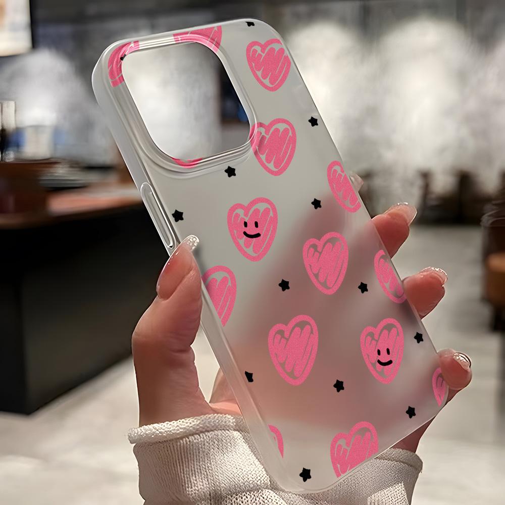 Чехлы для мобильных телефонов iPhone 11 13 15 Pro Max 12 14 Pro Max Чехол для iPhone 16 15 Plus 13 Pro 12 Матовая текстура с рисунком в виде мультяшных цветов