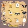 Halloween hanging decorations 12-piece set pumpkin ghost bat decor silicone soft ornaments entrance interior store party home decoration DIY items (A)