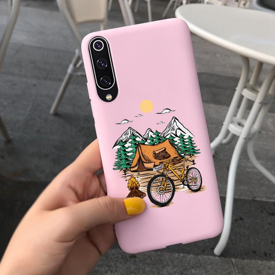 Phone Case For Xiaomi Mi 9 Lite Case Cute Silicone Back Cover For Xiaomi Mi 9 SE Mi9 9SE Mi9lite Phone Shell Soft TPU Bumper