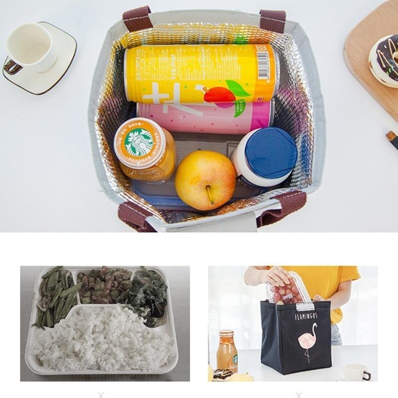 Leisure Cute Animal Flamingo Lunch Bag Girl Portable Insulated Cooler Bags Thermal Food Picnic Bags