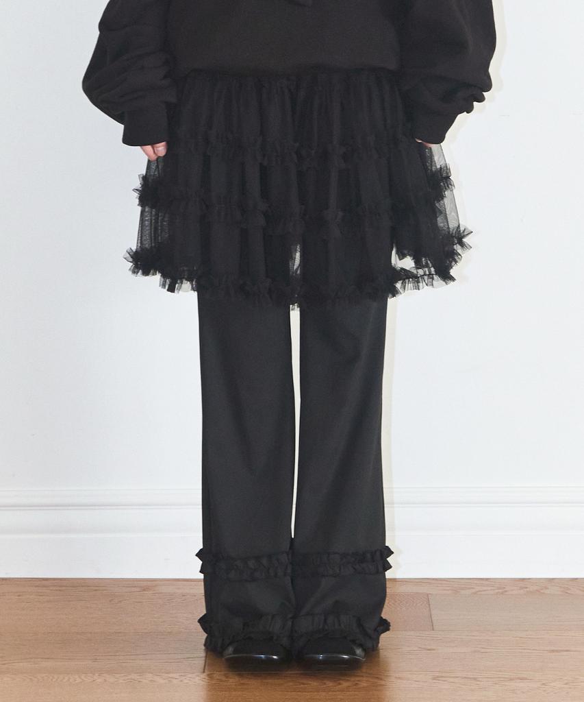 ILLIGO Юбка-брюки с воланами и слоями Ruffle Layered Skirt Pants Черный