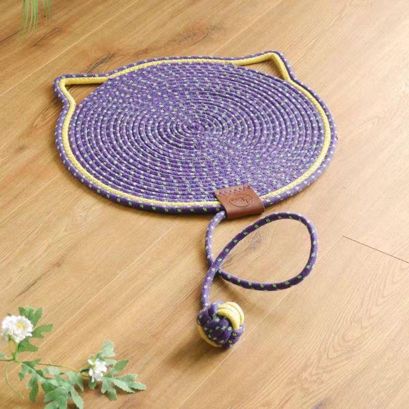 Round Shape Cat Scratcher Mat Sofa Furniture Protector Claw Care Cat Scratching Board Pet Supplies For Indoor