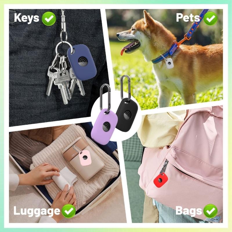 Full Coverage Protective Silicone Sleeve Water Resistant Housing With Keyring for Tile Life 360 2024 Locator Travel Use