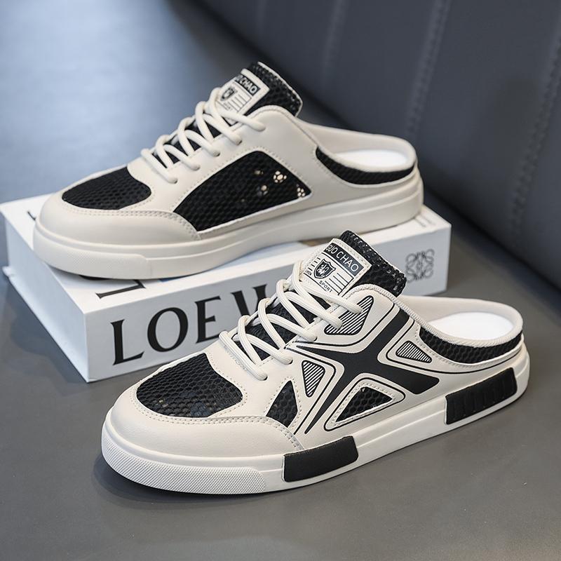 Большой размер 47 роскошные мужские полутапочки сандалии удобные дышащие повседневные туфли мужские модные кроссовки для отдыха мужские тапочки сланцы обувь мужская