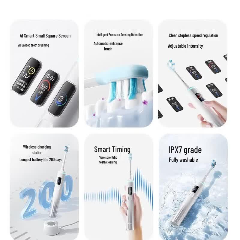 Haier AI Smart Sonic Electric Toothbrush HT52-XSL CN plug (adapter included)