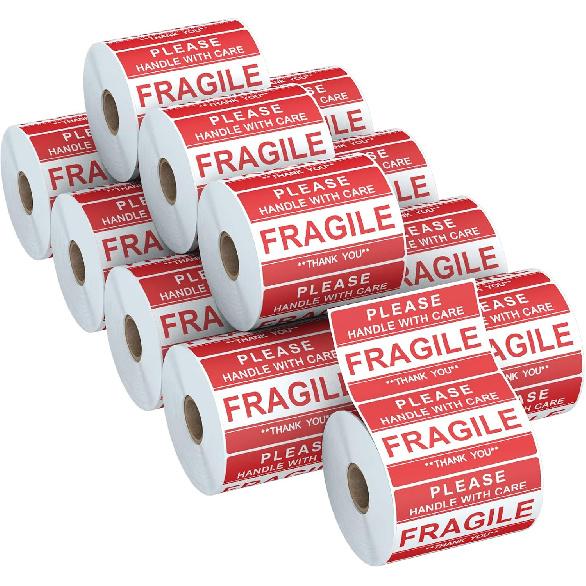 210 Pcs Fragile Stickers, 3x5 Inch Fragile Labels for Shipping, Strong Adhesive Handle with Care Stickers for Shipping