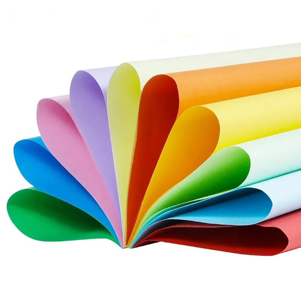 100Pcs Solid Color Square Origami Paper 20 Colors Handmade Scrapbooking Craft Decor Folding Paper