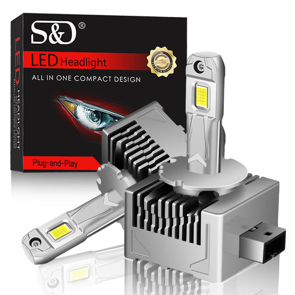 2 шт. 60000 лм D1S D3S светодиодные лампы для фар D2S D4S D8S D1R D2R D3R D4R D8R Turbo LED 30SMD CSP лампы для автомобильной фары Canbus 100 Вт 6500К фара