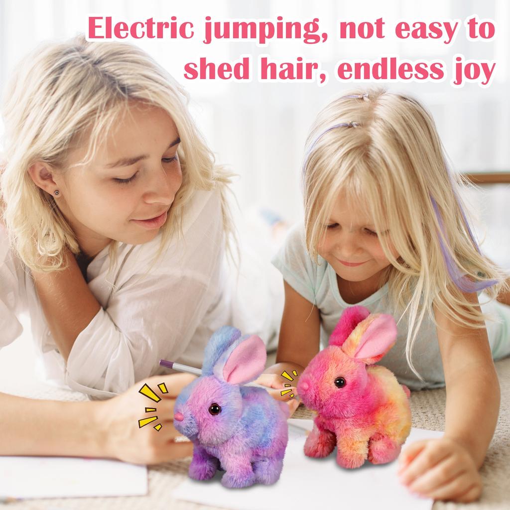 Кролик - Моя реалистичная игрушка-кролик - Реалистичная интерактивная игрушка-кролик - Прыгает, дергается и трясет ушами, реалистичные движения кролика, Счастливый кролик