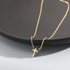 Summer Black Rhinestone Cross Jesus Pendant Choker Necklace for Women Punk Vintage Double Layers Chain Neck Boho Jewelry