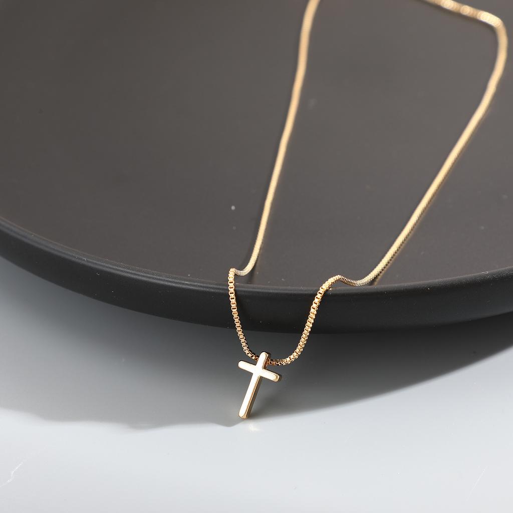 Summer Black Rhinestone Cross Jesus Pendant Choker Necklace for Women Punk Vintage Double Layers Chain Neck Boho Jewelry