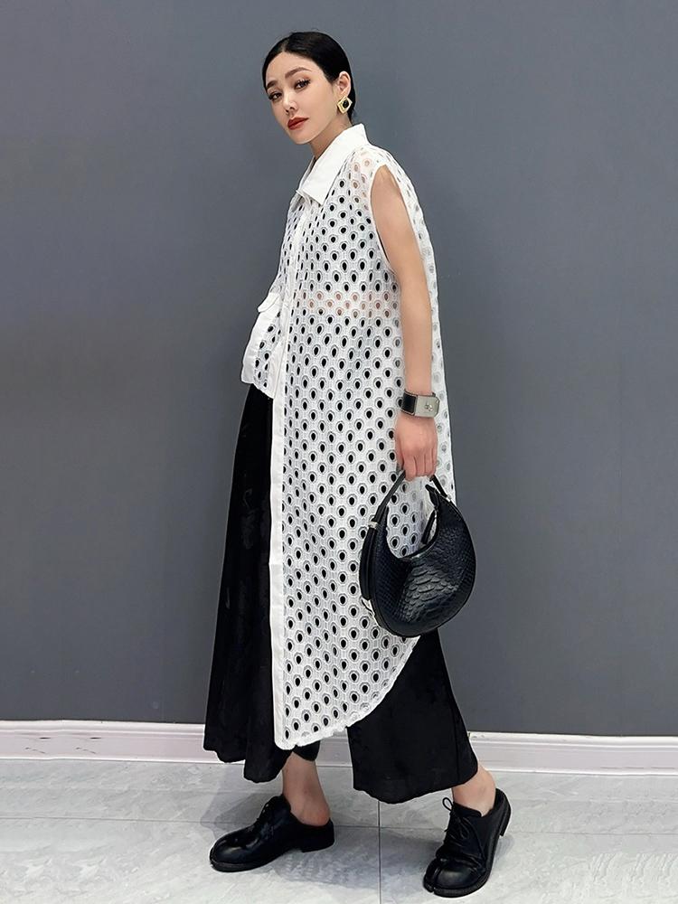 Xitao Асимметричная рубашка без рукавов Personality, женский топ WLD20213