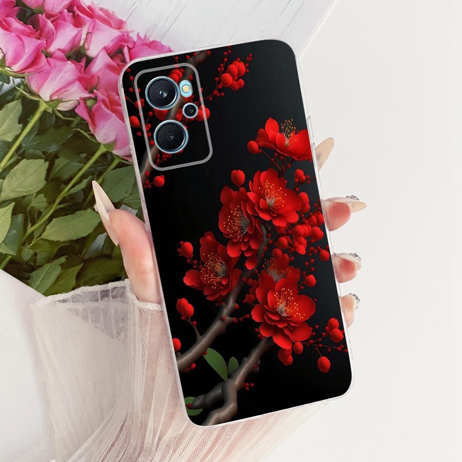 For Realme 9i RMX3491 Cute Flower Butterfly Cat Painted Case For Realme9i 4G Soft Silicone TPU Phone Cases