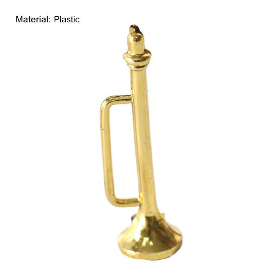 Мини Музыкальный Инструмент Имитация Сцены Аксессуары Пластиковый Барабан Музыкальная Труба Модель Саксофона Игрушка для Кукольного Домика